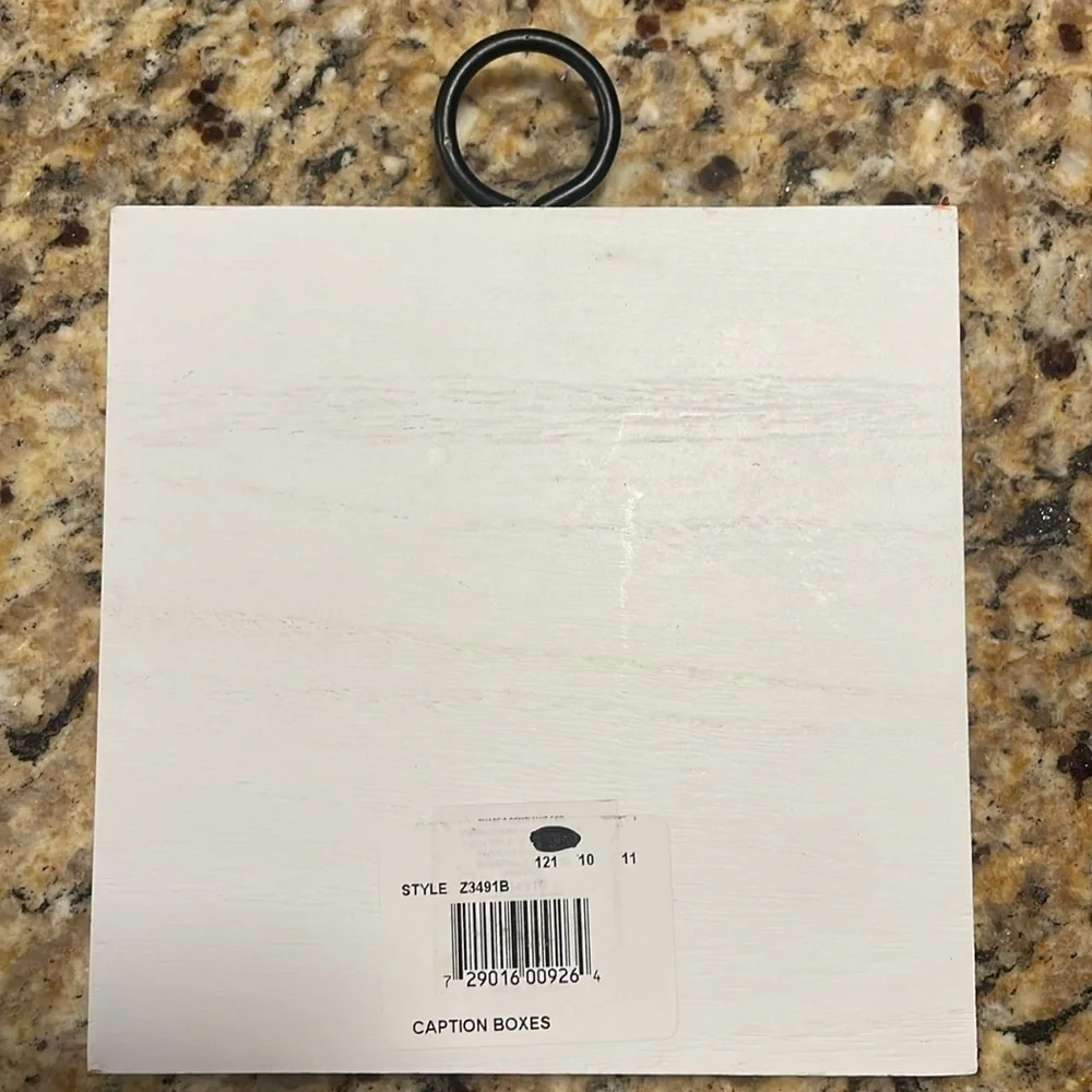 🩷 3/$18 hanging caption box grateful thankful blessed white gray